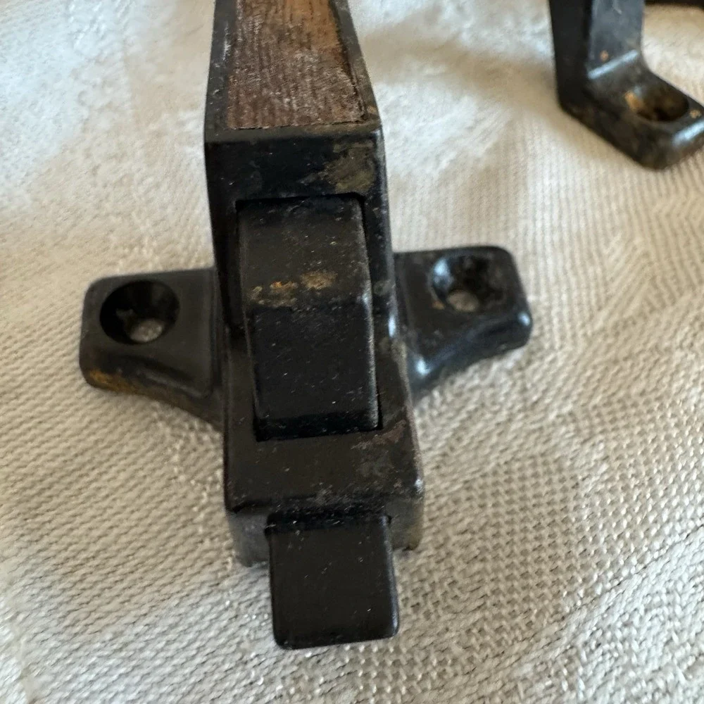 9 Pair - Vintage Door Catch w/ Striker – Brown Plastic